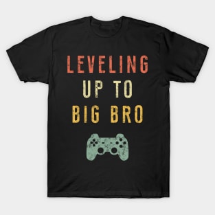 Leveling Up To Big Bro T-Shirt - Promoted To Big Brother T-Shirt